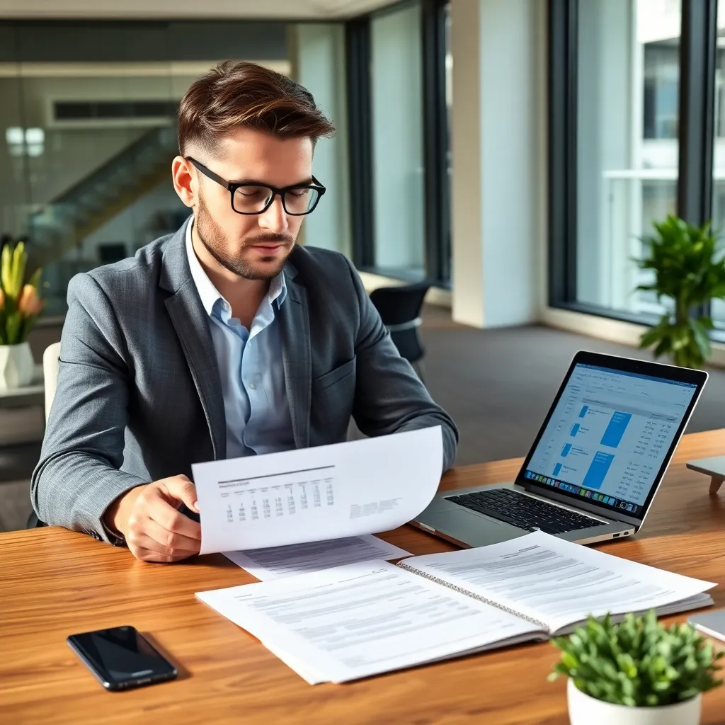 Nederlandse ondernemers bespreken financieel plan met grafieken en documenten