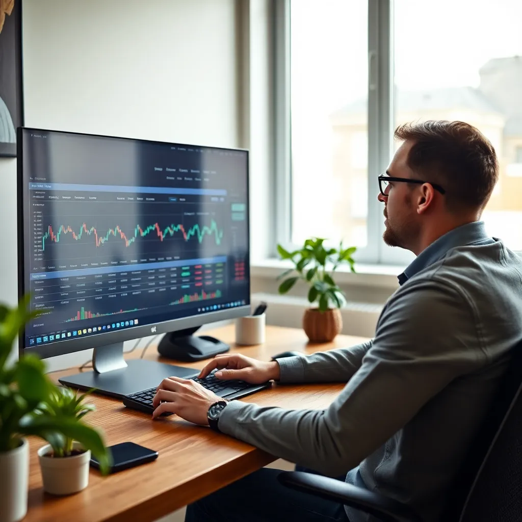 ZZP'er beheert financiële administratie op laptop